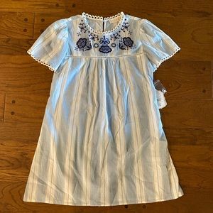 NWT Altar’d State Blue Embroidered Dress. Brand new!